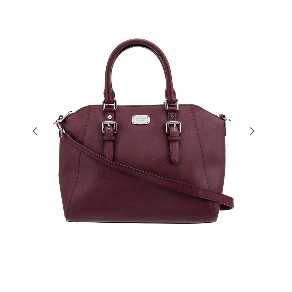 Michael Kors Burgundy Saffiano Leather Bag (does not come with crossbody strap)